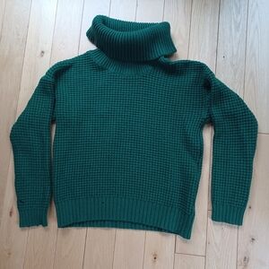 Modcloth Green Cowl Neck Sweater (Size: Women's Medium)